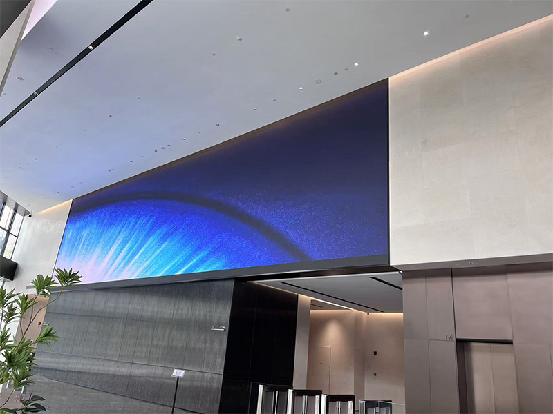保利滨江二期首层大堂LED大屏显示屏项目已经完成